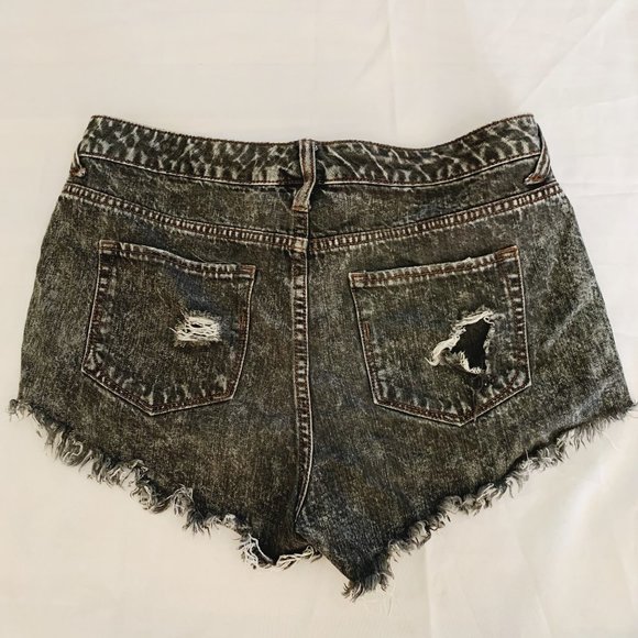 High Rise Short Distressed Jean Shorts - Mossimo by Target - Grey - Picture 6 of 10
